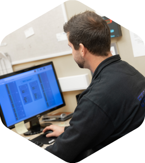 Arbeid ved PC, bilde